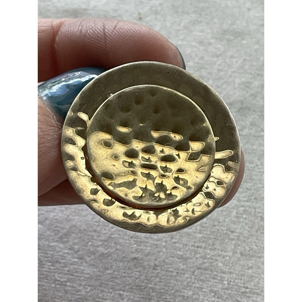 Vintage Silpada 925 Sterling Silver Hammered Disc Pendant Estate Jewelry